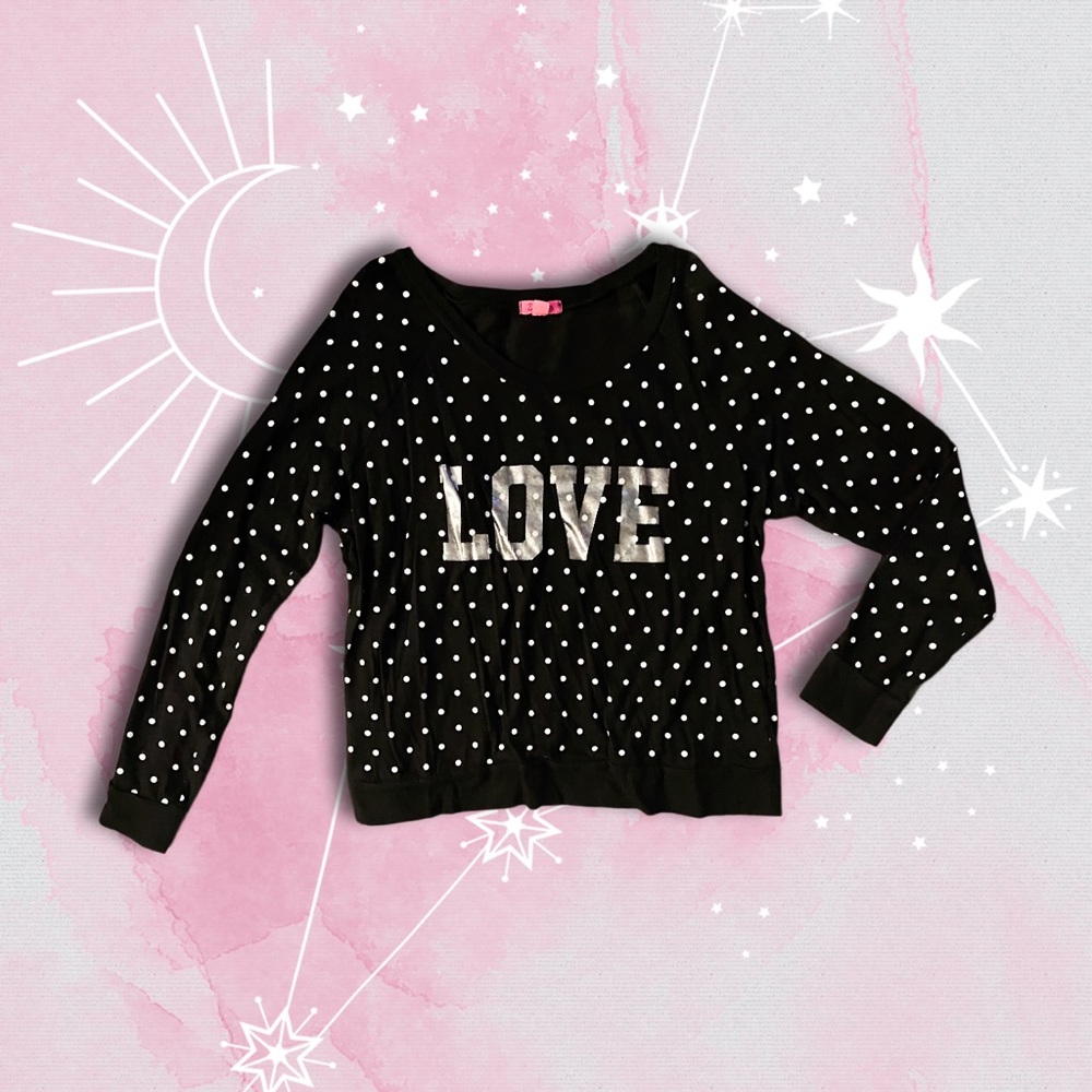 Cute LOVE mini polka dot light sweater